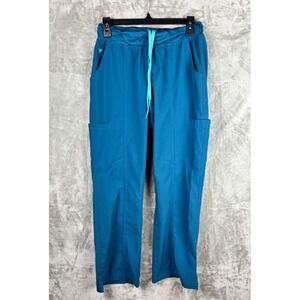 Med Couture Scrub Pants Womens S Blue Stretch Jogger Medical Workwear
